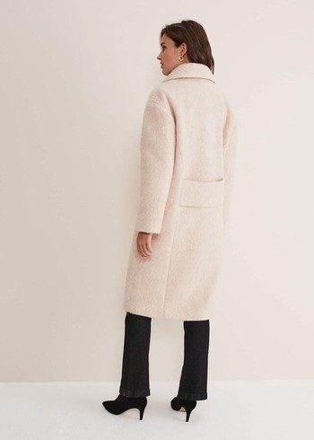 Phase Eight Quinn Textured Cocoon Coats White Canada | NUDIRL-679